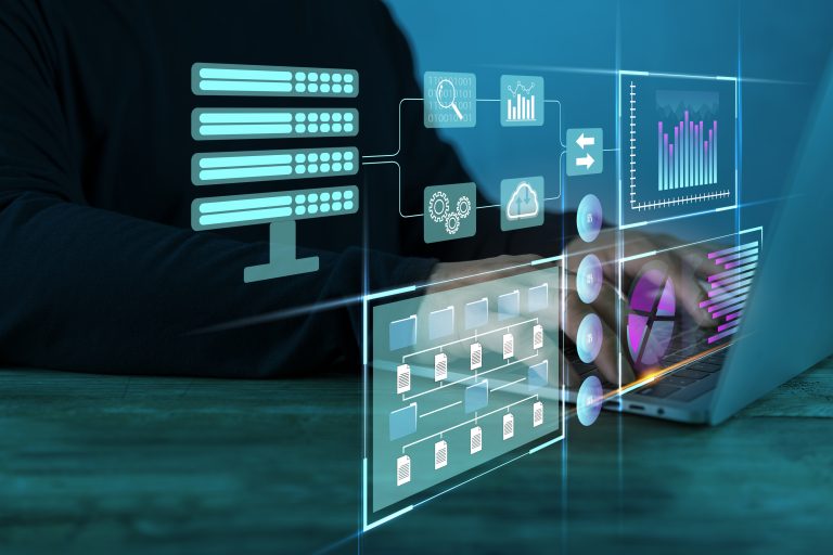 Business Analytics and Data Management System on computer, make a report with KPI and metrics connected to database.