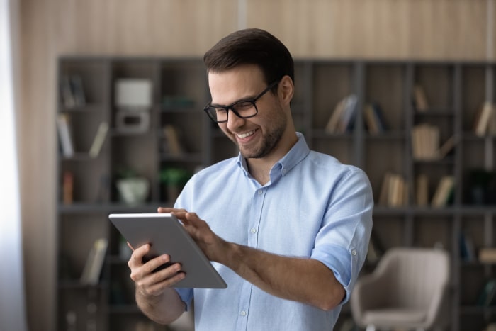 Man With Tablet